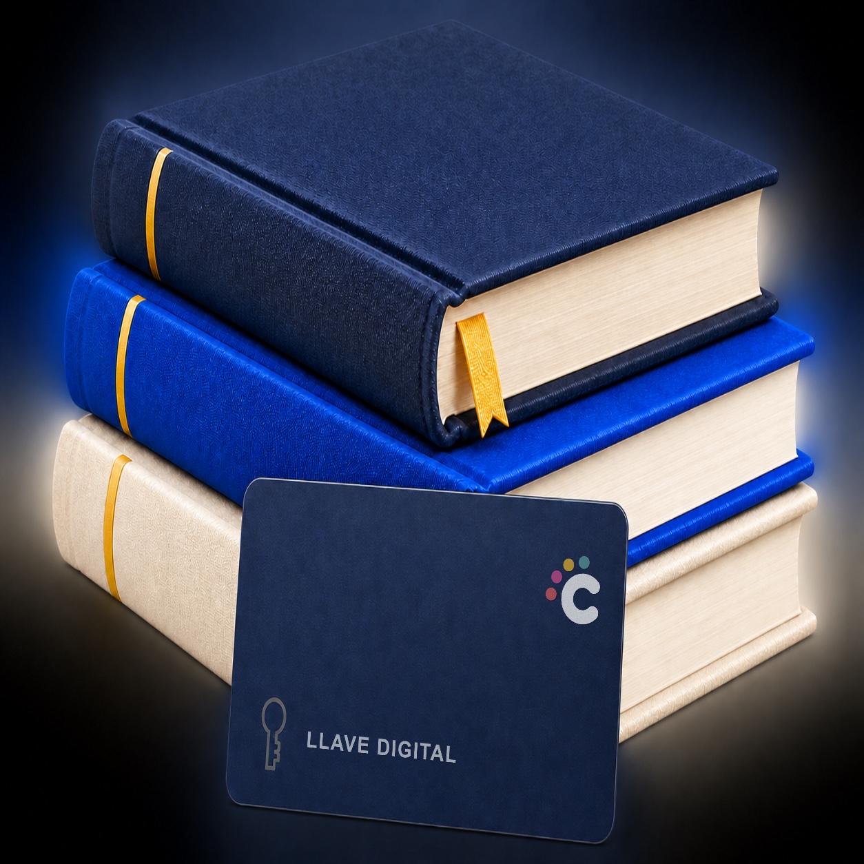 Libros físicos y tarjeta de llave digital CBIS