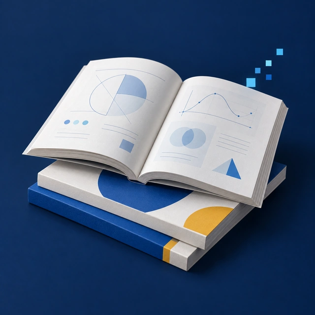 Ilustración de libros escolares y aprendizaje digital